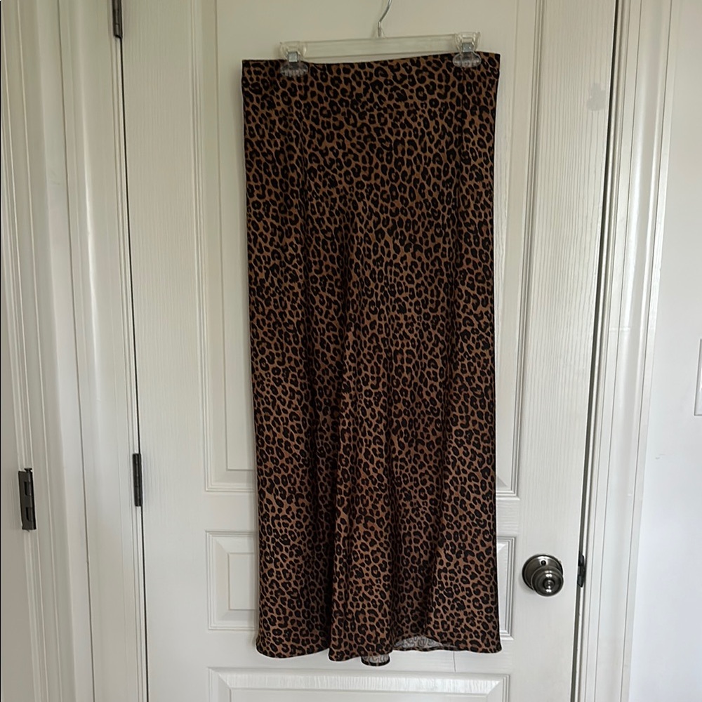 Zara Leopard Print Maxi Skirt